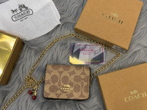 coac h wallet charm premium quality with box 6307