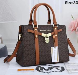 michael kor s nouveau hamilton large satchel bag with dust bag 20029 coffee brown 5333