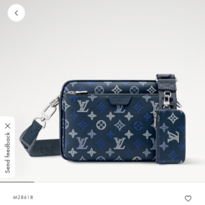 louiss vuitton lv m28854 virgil abloh trio messenger multi crossbody bag with og box & dust bag blue