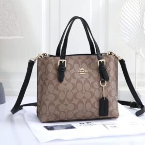 coachh mollie 23021 apricot black smalltote with dustcover longbelt