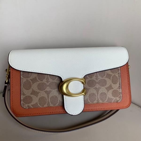 coachh tabby 26 shoulderbag with originalbox dustcover 8202 white brown coachh tabby 26 shoulderbag with originalbox dustcover 8202 white brown