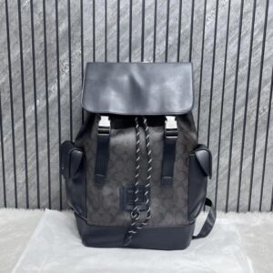 coachh coffee black rivington colorblock unisex backpack with dustcover 060