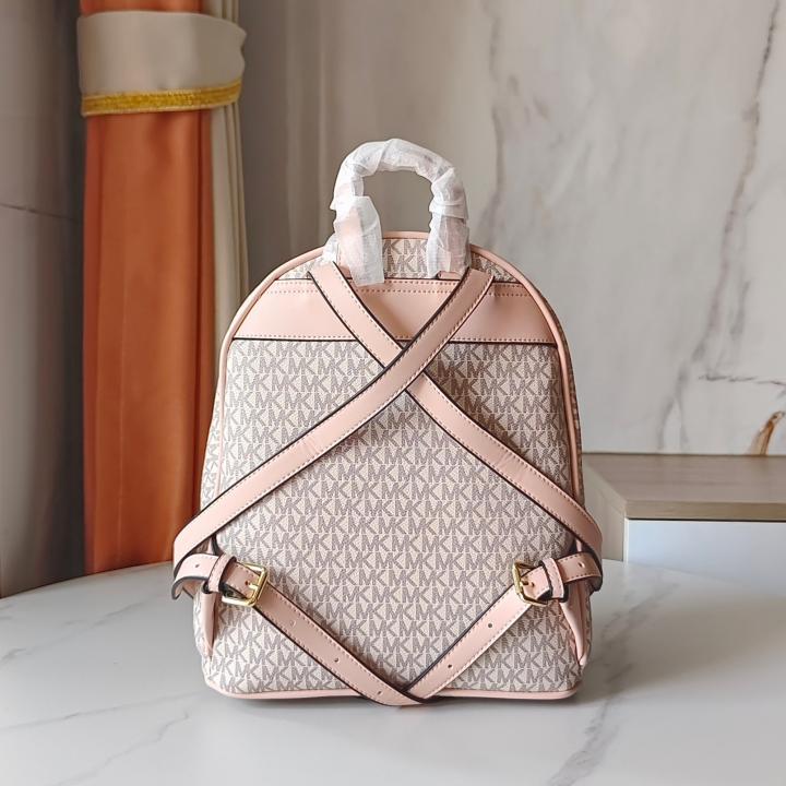 michaell kors 908 pink beige cb signature edition medium backpack with carry bag & dust cover pink beige michaell kors 908 pink beige cb signature edition medium backpack with carry bag & dust cover pink beige