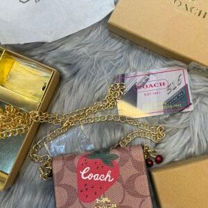 coac h wallet charm premium quality with box 6305