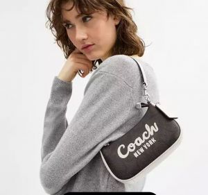 coac h teri singature canvas shoulder bag with box dustbag slingbelt 6156