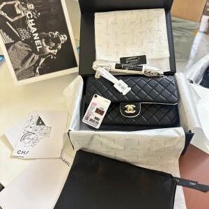 chane l jumbo large highend shoulderbag with originaldoublebox packing ribbonpack box 6135