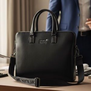 mont blanc polished premium quality laptop bag 6244