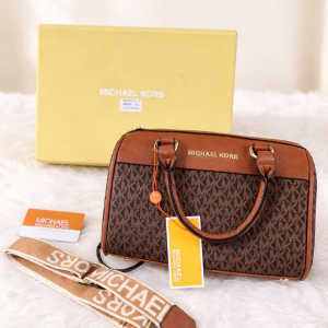 michae l kors boston handbag with og box and dust bag premium quality (biege brown) 6062