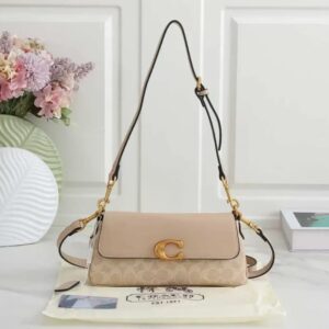 coachh small jet shoulder bag dust cover small beige c cam16