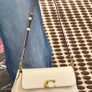 coachh small jet shoulder bag dust cover beige cam16