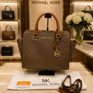 michael kor s sienna medium satchel bag with dustcover 6371