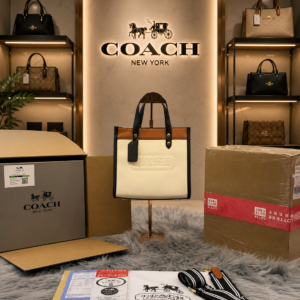 coac h field tote with double box and dust bag premium quality (white)6448