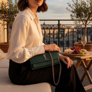 yves saint laurent ysl sunset shoulder bag with box and dust bag 5895 yves saint laurent ysl sunset shoulder bag with box and dust bag 5895