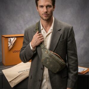 louiss vuitton rush gradient green bumbag monogram heritage with og & dust cover 11539 gradient green