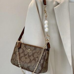 coachh nolita 19 caramel sling bag with box dust bag sling chain