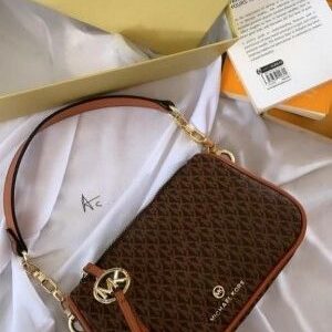 michael kor s mk jet set monogram print shoulder bag 5761