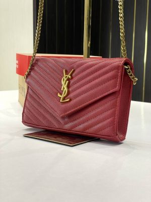 ysl saint laurent college medium chain bag khaki dubble box packing 6451 ysl saint laurent college medium chain bag khaki dubble box packing 6451