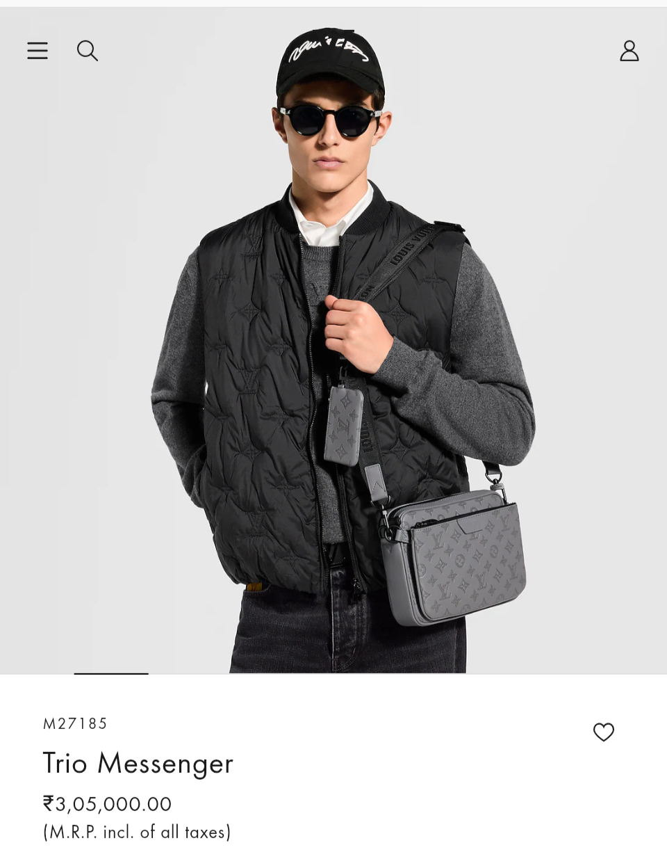 louuis vuitton lv m45320 virgil abloh trio messenger multi crossbody bag with og box & dust bag grey louuis vuitton lv m45320 virgil abloh trio messenger multi crossbody bag with og box & dust bag grey