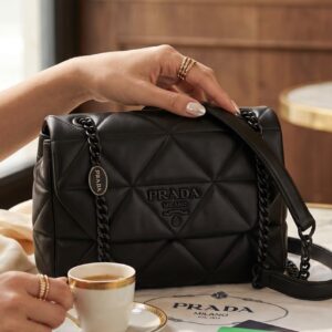 pradda qualited nappa leather shoulder bag with og box and dust bag 6489