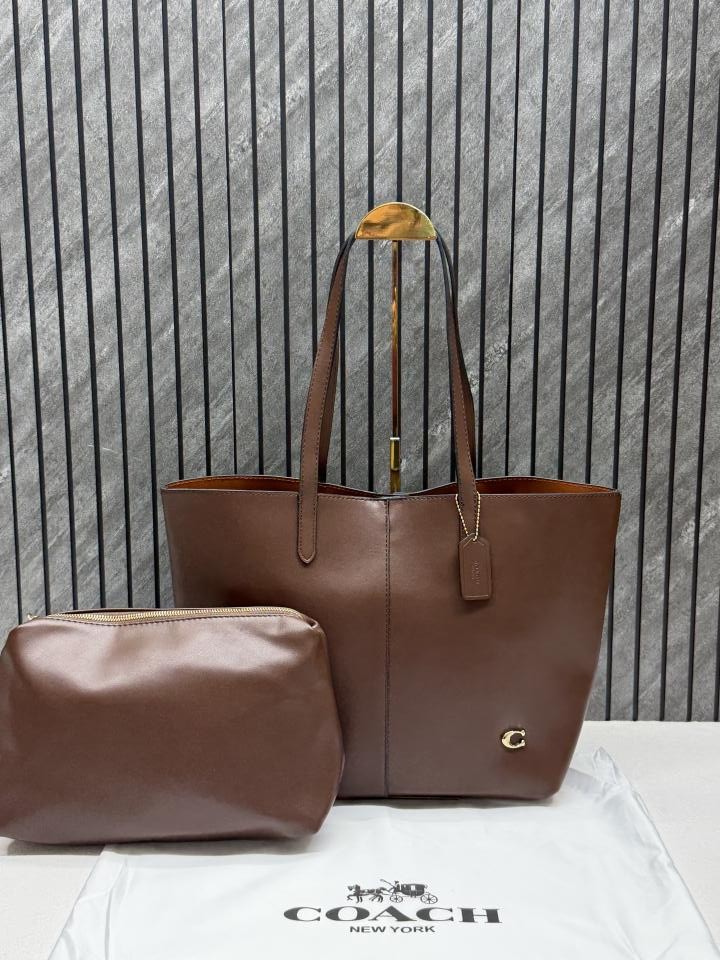 coacchh coffee north tote with dustcover & pouch 8203 coffee coacchh coffee north tote with dustcover & pouch 8203 coffee