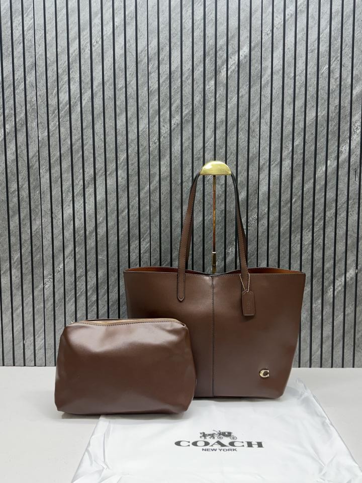 coacchh coffee north tote with dustcover & pouch 8203 coffee coacchh coffee north tote with dustcover & pouch 8203 coffee