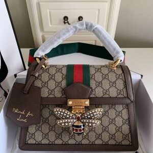 gucc bee queen margaret gg hand bag with box carrybag 312