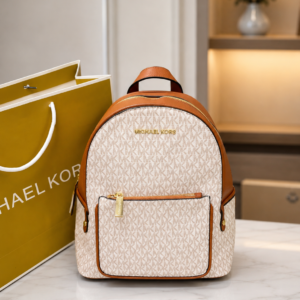 michaeel kors kenly medium adina backpack 100805 beige brown