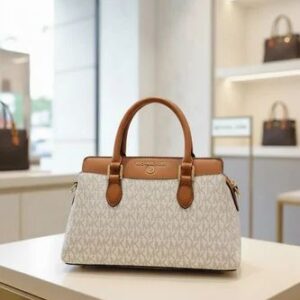michaell kor arden satchel with dust cover box 6496