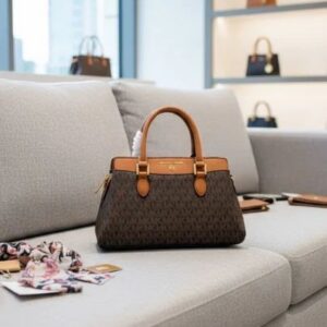 michaell kor arden satchel with dust cover box 6497
