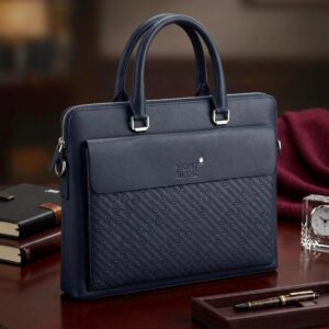 mont blanc polished premium quality laptop bag 6512