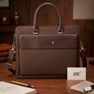 mont blanc polished premium quality laptop bag 6514