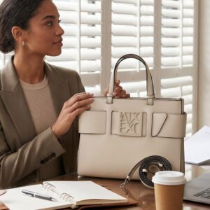 arman exchange susy leather tote bag 6542