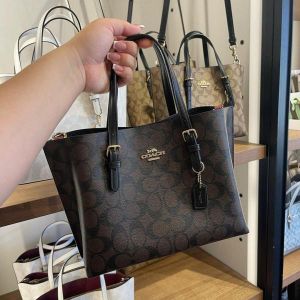 coac ollie leather tote bag with dust bag box & shoulder strap 6408 coac ollie leather tote bag with dust bag box & shoulder strap 6408