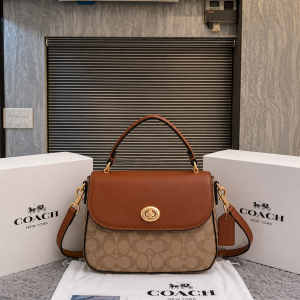 coac arlie top handle crossbody bag with og magnetic box & dust bag 6374