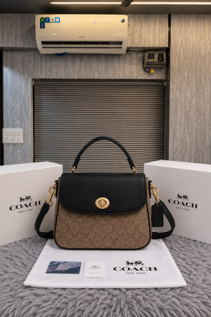 coac arlie top handle crossbody bag with og magnetic box & dust bag 6375 coac arlie top handle crossbody bag with og magnetic box & dust bag 6375