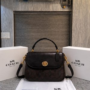 coac arlie top handle crossbody bag with og magnetic box & dust bag 6376