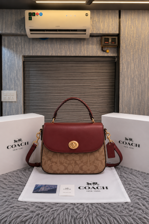 coac arlie top handle crossbody bag with og magnetic box & dust bag 6377 coac arlie top handle crossbody bag with og magnetic box & dust bag 6377