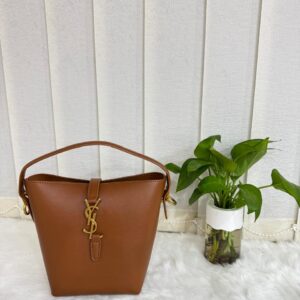 ysl saint laurent le 37 bucket bag brown with og box dust cover & carry bag 8875 1 brown