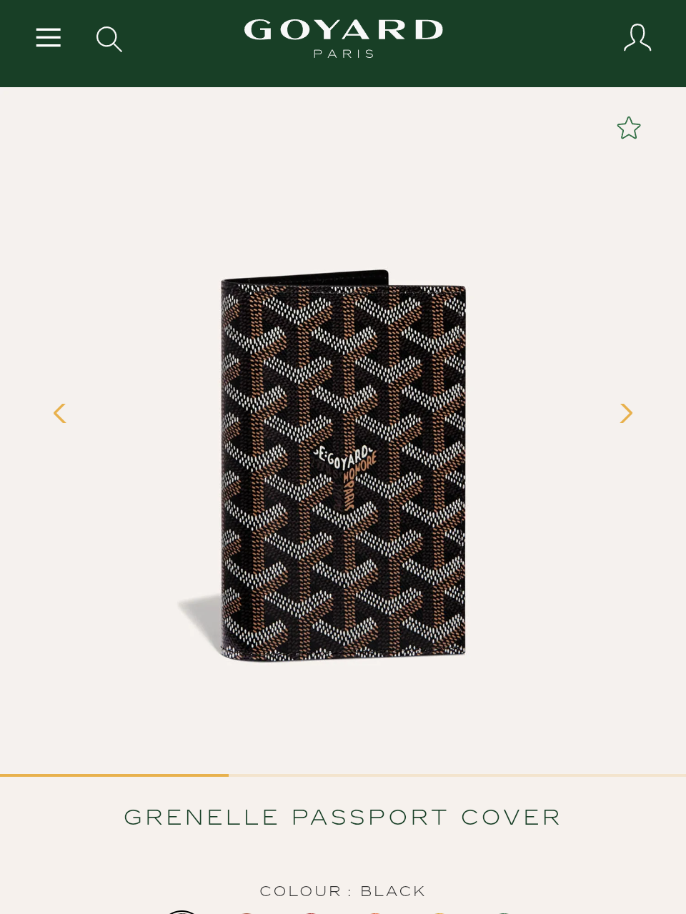 goyard grenelle passport holder cover with og box (black) goyard grenelle passport holder cover with og box (black)