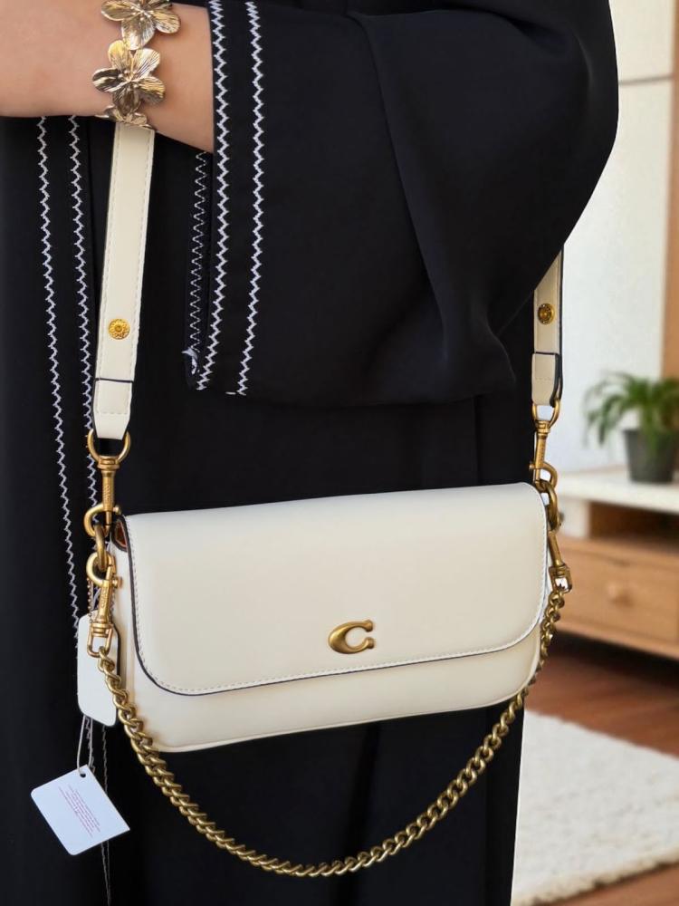 coachh brook flap chain bag with dust cover can90 beigewhite coachh brook flap chain bag with dust cover can90 beigewhite