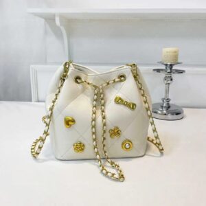 chane bowtie mini bucket bag with box 6547