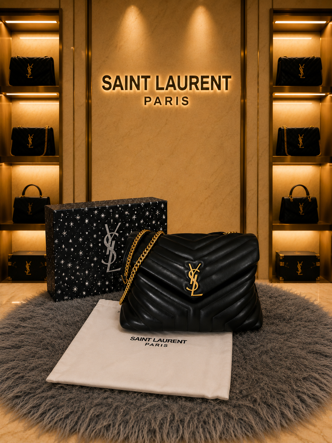 ysl saint laurent grain de poudre matelasse chevron medium monogram satchel black with box 6549 ysl saint laurent grain de poudre matelasse chevron medium monogram satchel black with box 6549