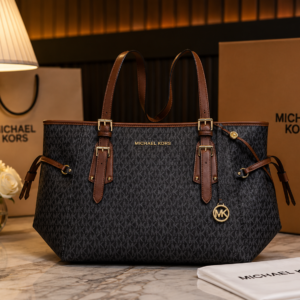 michael kor voyager jet set print tote bag with dust bag 6458