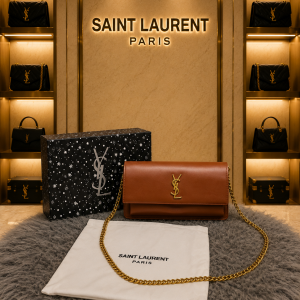 yves saint laurent ysl sunset shoulder bag with box and dust bag 6443