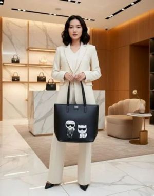 karl lagerfeld embossed logo tote para mujer original with dust bag 6457 karl lagerfeld embossed logo tote para mujer original with dust bag 6457