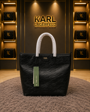 karl lagerfeld embossed logo tote para mujer original with dust bag 6455 karl lagerfeld embossed logo tote para mujer original with dust bag 6455
