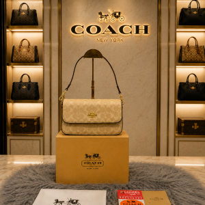 coac klare crossbody in blocked signature canvas with box 6415