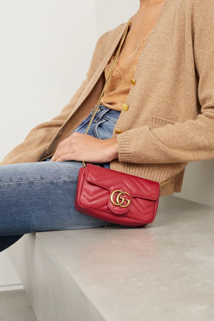 guccci marmont mini red with og box dust cover & carry bag 476433 red guccci marmont mini red with og box dust cover & carry bag 476433 red