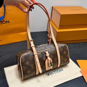 loui vuitton hang on monogram handbag with box 6586