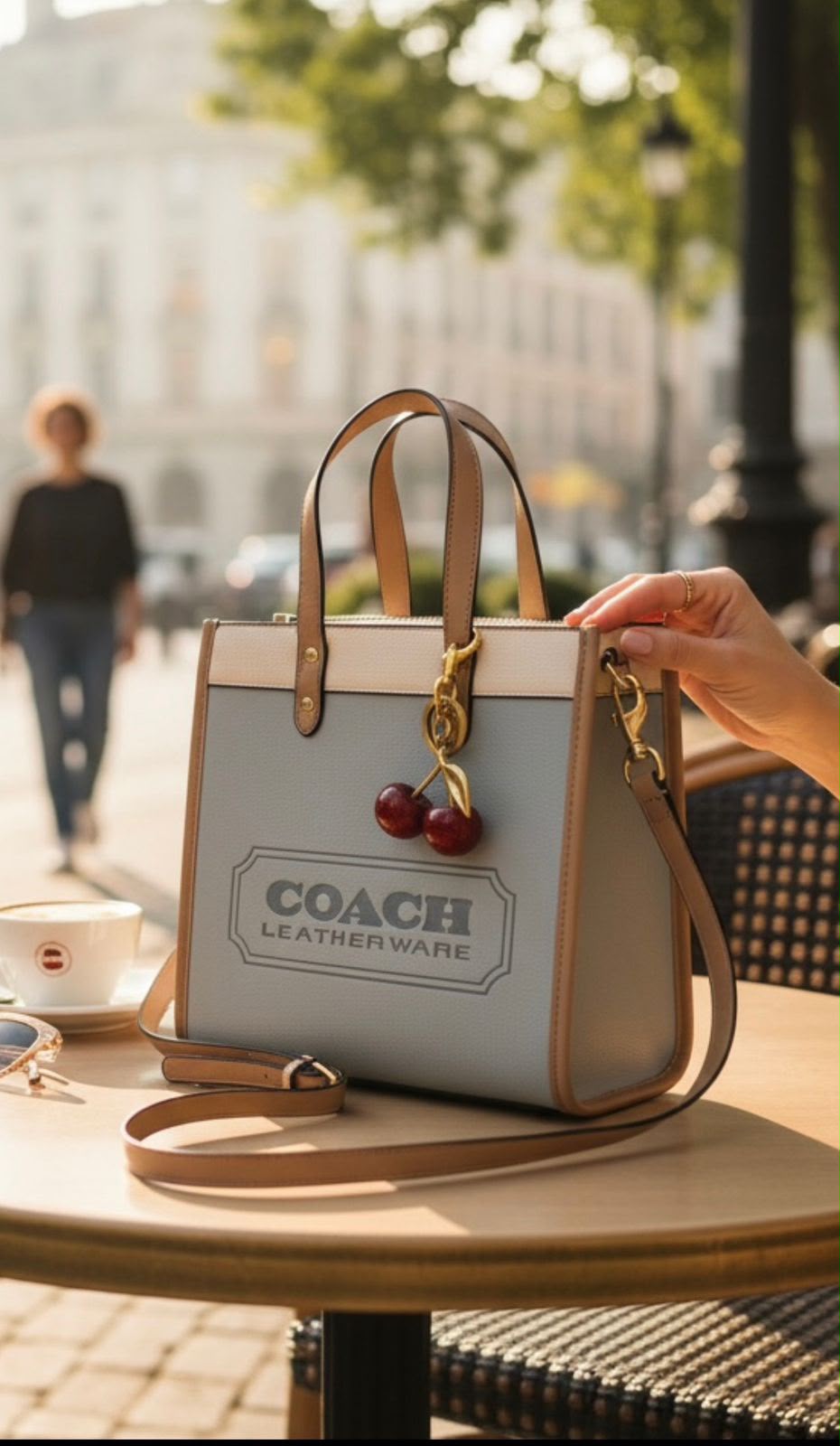coac field tote 22 bag with og folding box with charm 6248 coac field tote 22 bag with og folding box with charm 6248